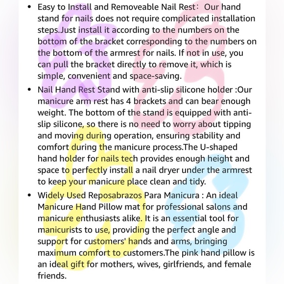 Arm Rest for Nails Tech, Professional Salon Manicure Arm Rest Cushion - Picture 10 of 12